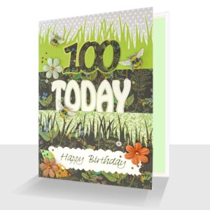 100 Today Birthday Card - Luxury Embellished Handmade -Card for him