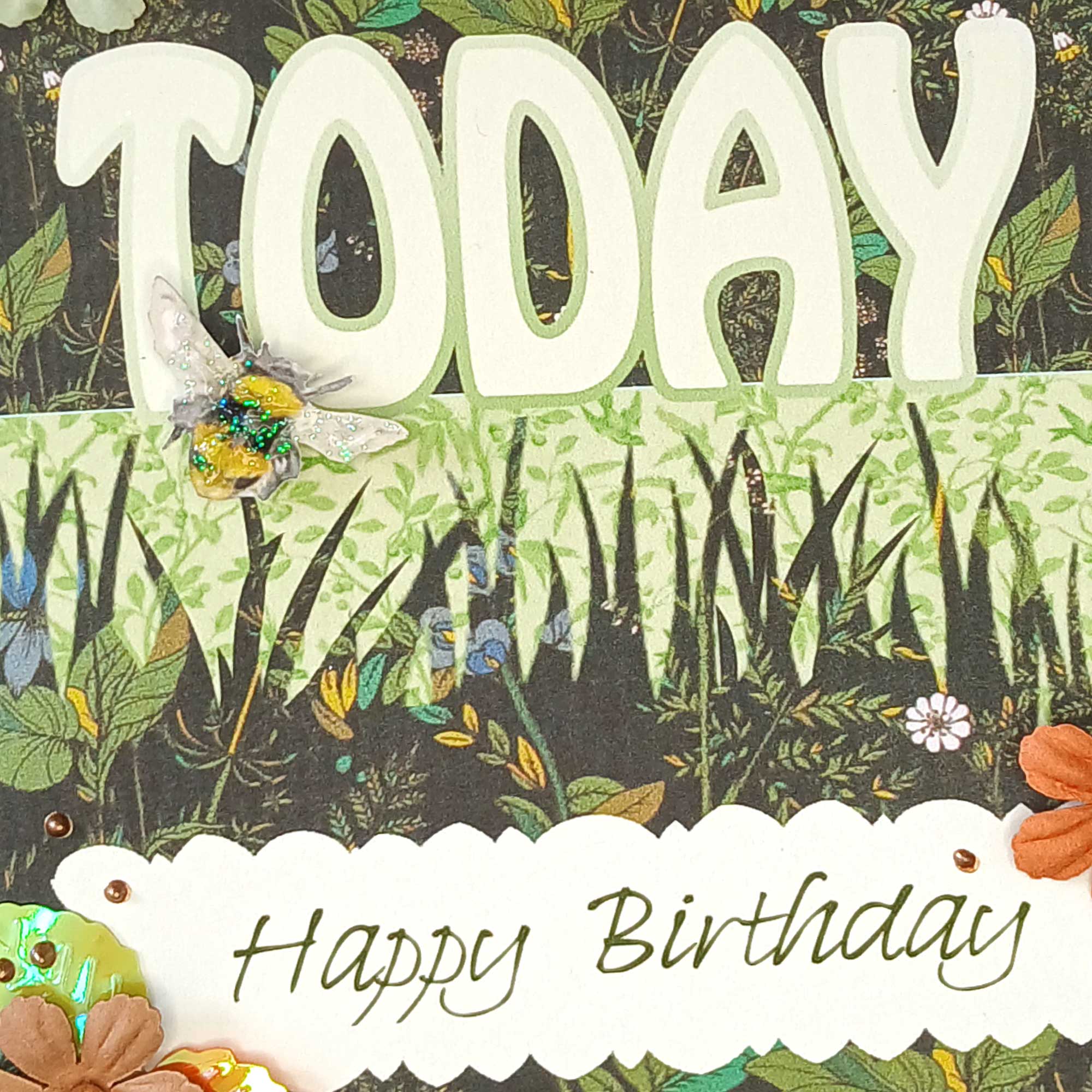 100 Today Birthday Card - Luxury Embellished Handmade -Card for him