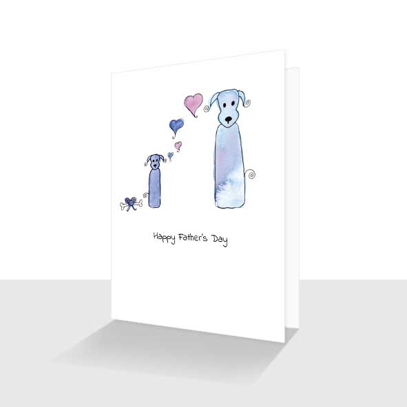 Happy Father's Day Card: Doodle Dogs Dad Card Dog Lover