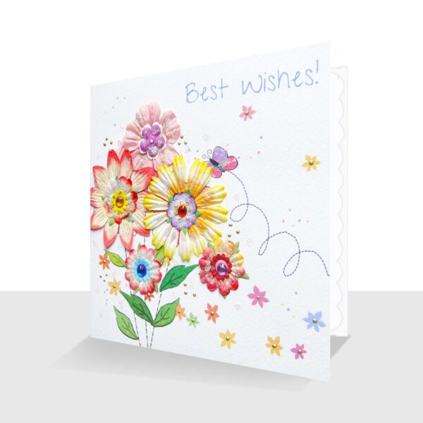 Best Wishes Highly Embellished Greeting Card