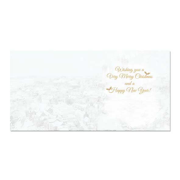 Lincoln Cathedral Christmas Cards Pack of 4 : MESSAGE INSIDE: “WISHING YOU A VERY MERRY CHRISTMAS AND A HAPPY NEW YEAR”
