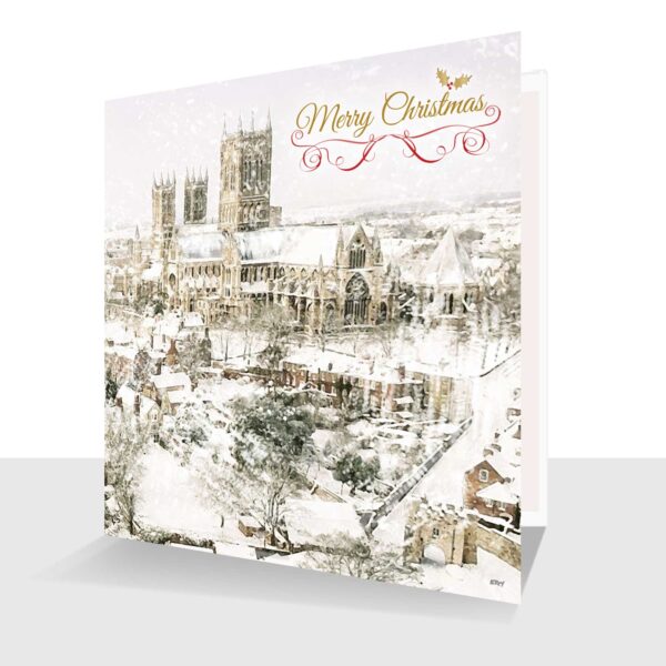 Premium Lincoln Cathedral Christmas Card