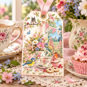 Gift Tag - Afternoon Tea Birthday Mother's Day Matching Cards Available