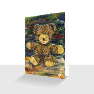 Teddy Bear Art Card : Can I Have A Hug: All Occasion Card