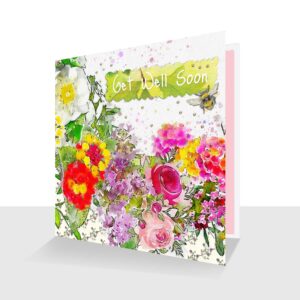 Get Well Soon Card:Wild Flowers with Bee