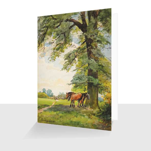 Horses Fine Art Card : A5 Greeting Card