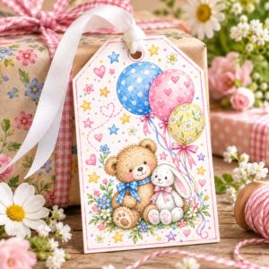 Christening and naming day cards and tags