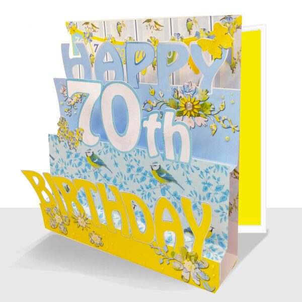 70th Birthday Card 3D- Luxury Pop Up Handmade