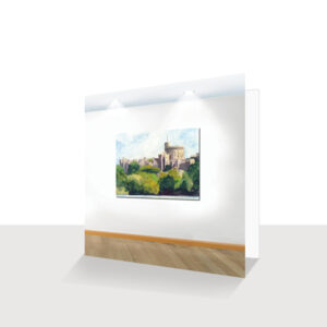Windsor Castle Greeting Card Miniature Art The miniature print is slightly raised on the card to give a real Art Gallery feel to the card.