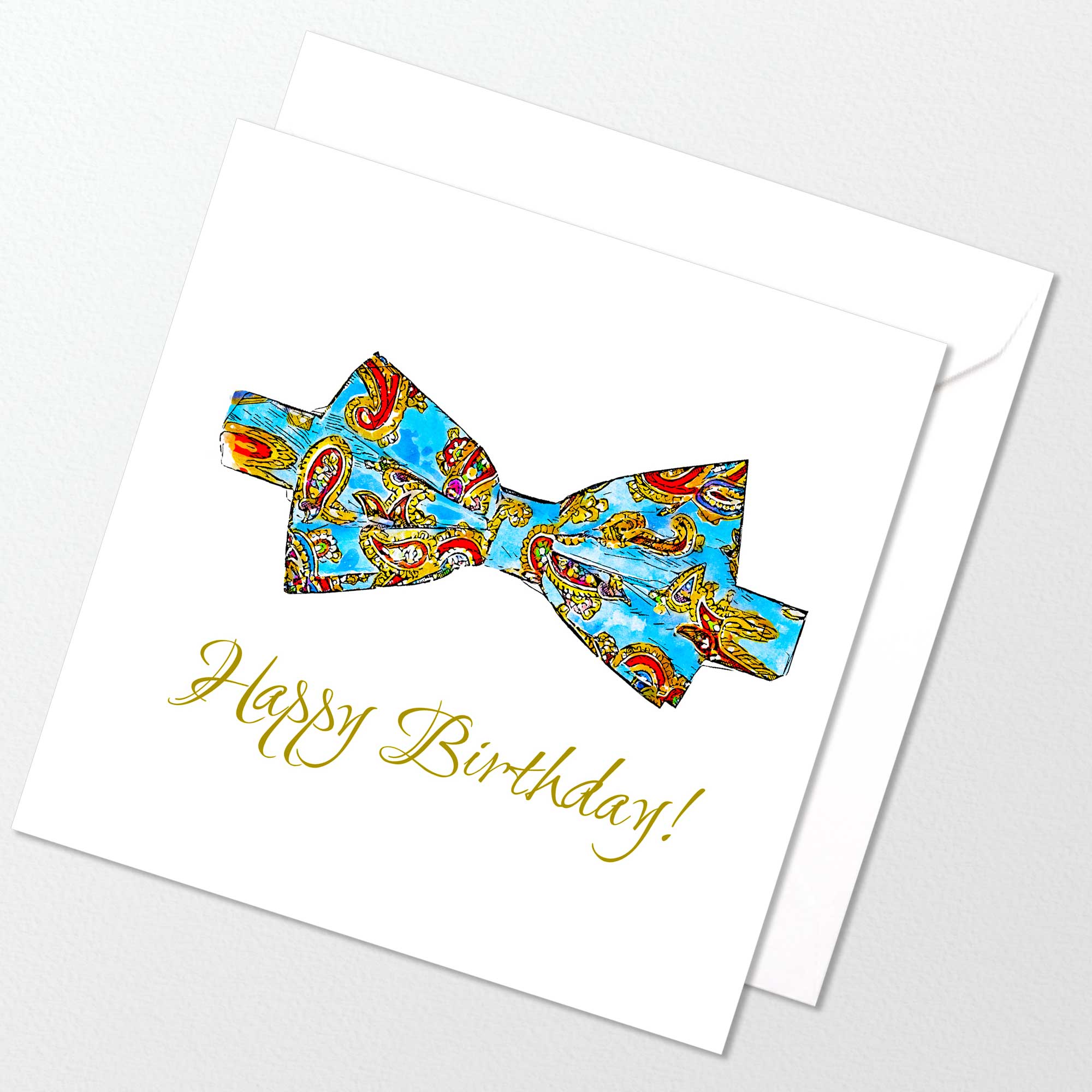 Bow Tie Happy Birthday Card : Handmade - Image 2