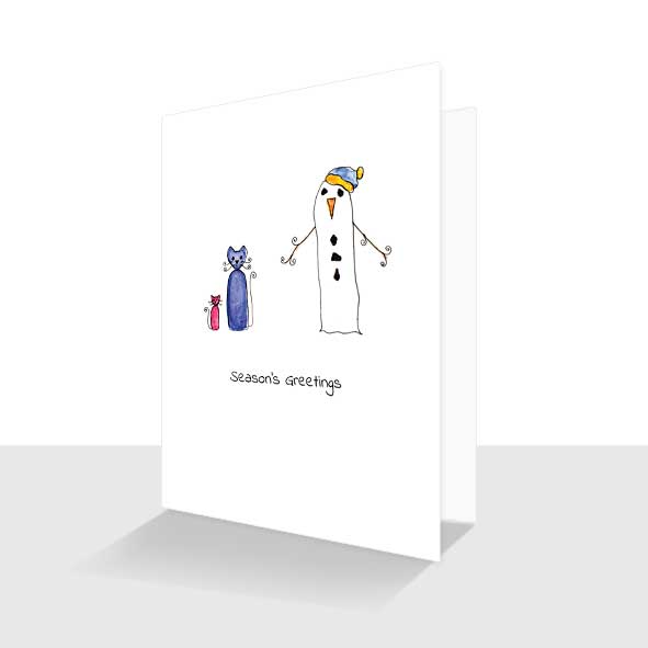 Curly Cats Christmas Card Collection 6 Pack - Image 3