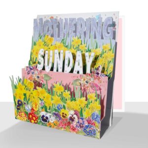 Pop Up Mothering Sunday Card – Spring Flowers Mothers Day