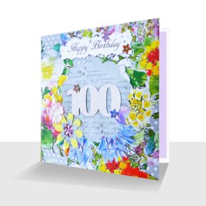 Handmade 100th Birthday Card