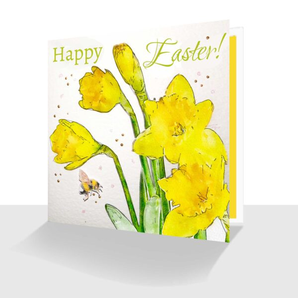 Happy Easter Card Daffodils-