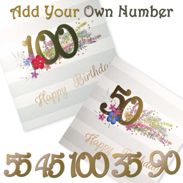 Happy Birthday Number Card - Choose your Number - Made to order