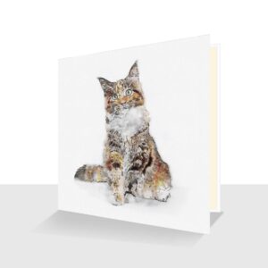 Cat GREETING CARD : BLANK INSIDE