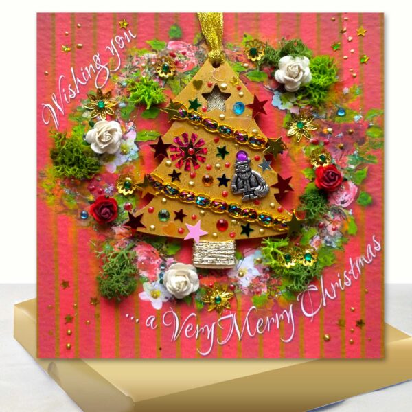Boxed Ornament Christmas Card : Luxury Handmade Card with Tree Decoration