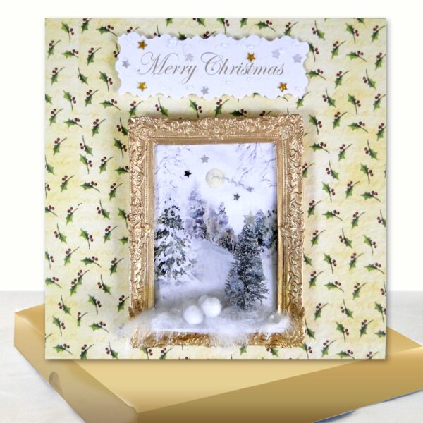 Luxury Boxed Christmas Card : 3D Christmas Tree Snow Scene