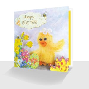 Easter Chick Greetings Card : Happy Easter featuring Celandine Chick  