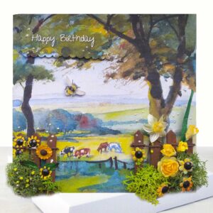 Luxury Boxed Happy Birthday Landscape Design Card - Male or Female