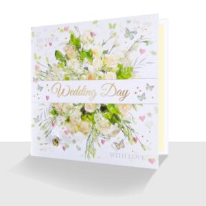 On Your Wedding Day Card - Cream Bouquet
