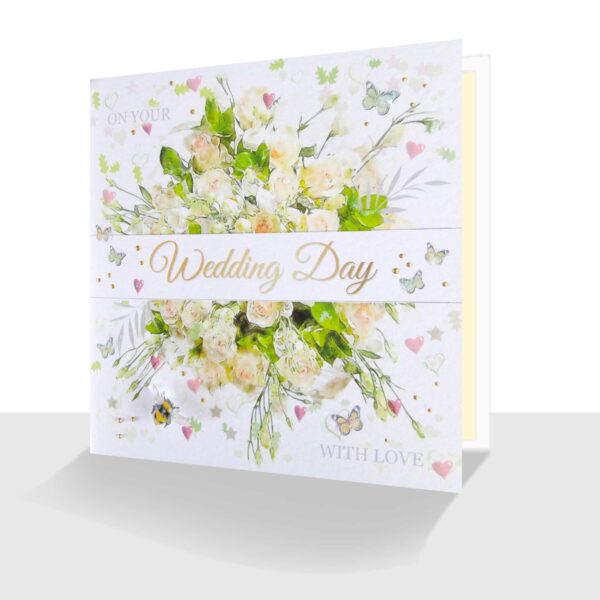 On Your Wedding Day Card - Cream Bouquet