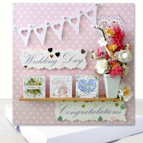 Luxury Boxed Wedding Card - Wedding Day Congratulations Card