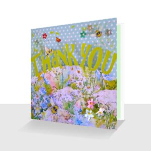 Luxury Thank You Card : 3d Floral Design