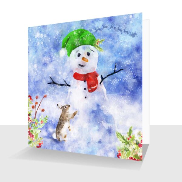 Snowman Christmas Cards Pack of 4 Cards