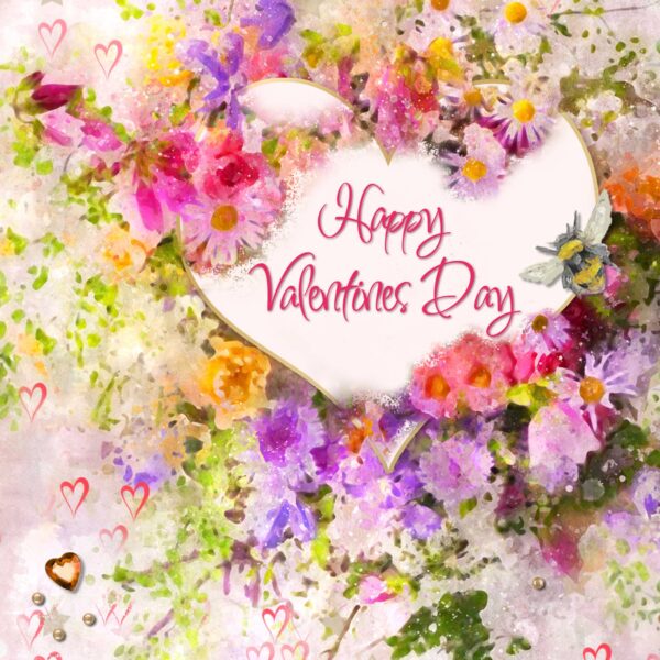Very Pretty Valentine Card - Luxury embellished finish