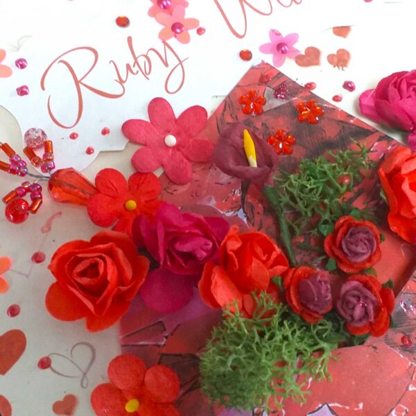 Luxury Ruby Wedding Card : 3D Boxed 40th Wedding Anniversary Card