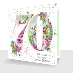 Happy 70th Birthday Card : With Love on your Special Day