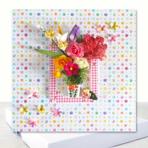 Bouquet of Flowers Card Luxury Boxed All Occasion 3D Card