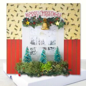Boxed Christmas Trees Card : Luxury 3D Xmas Card