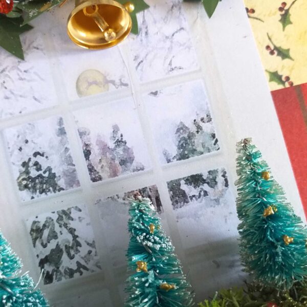 Boxed Christmas Trees Card : Luxury 3D Xmas Card