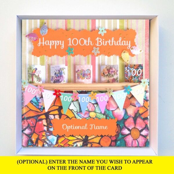 Luxury Happy 100th Birthday Boxed Card Personalised Option