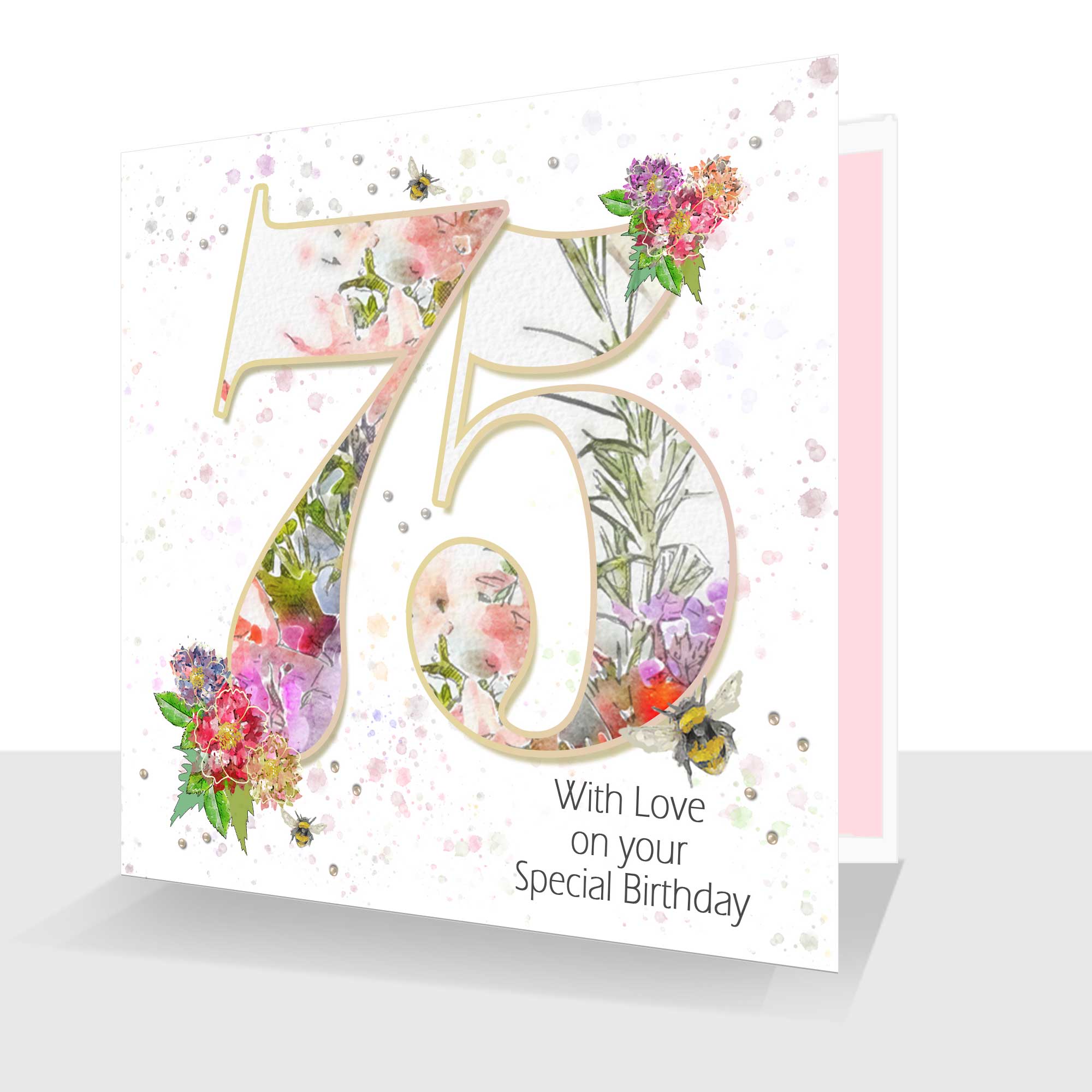 Happy 75th Birthday Card : With Love on your Special Day