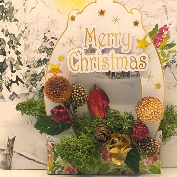 Luxury Boxed Christmas Card : 3D Christmas Florals Card