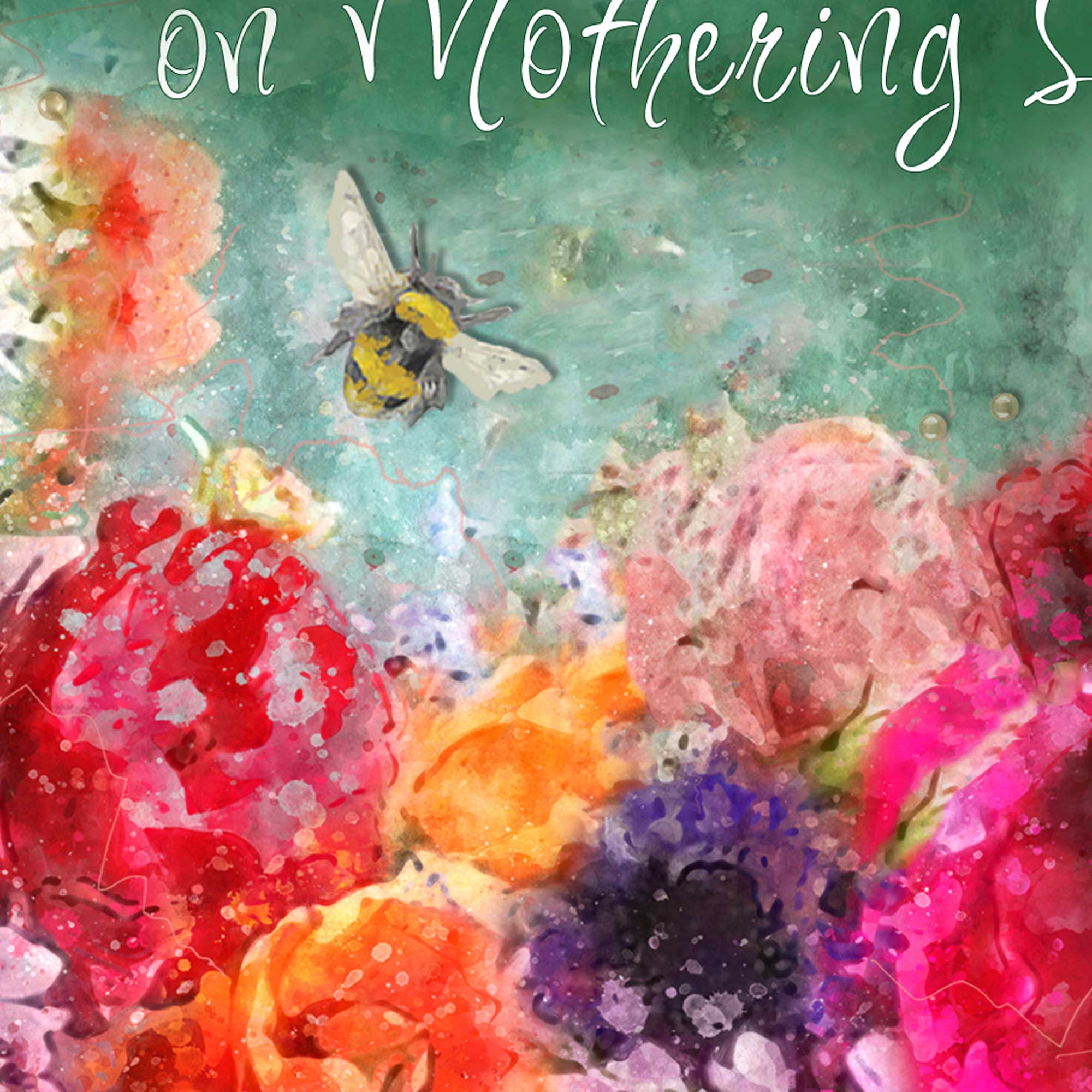 Deluxe Mothering Sunday Card With Love Bouquet of Flowers