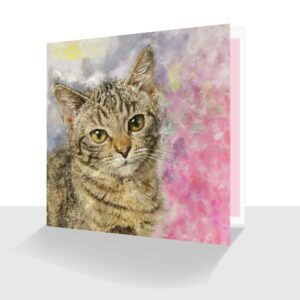 Kitten Cat Lovers Card All Occasion Original Painting