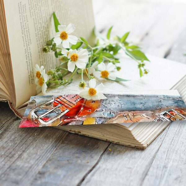 Three Leather Inspired Bookmarks - Watercolour Design Multi Pack