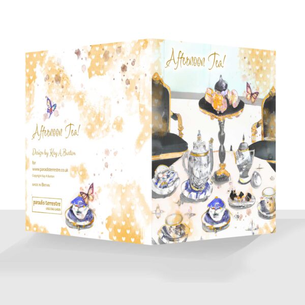 Gold Afternoon Tea Card Quality Celebration Card