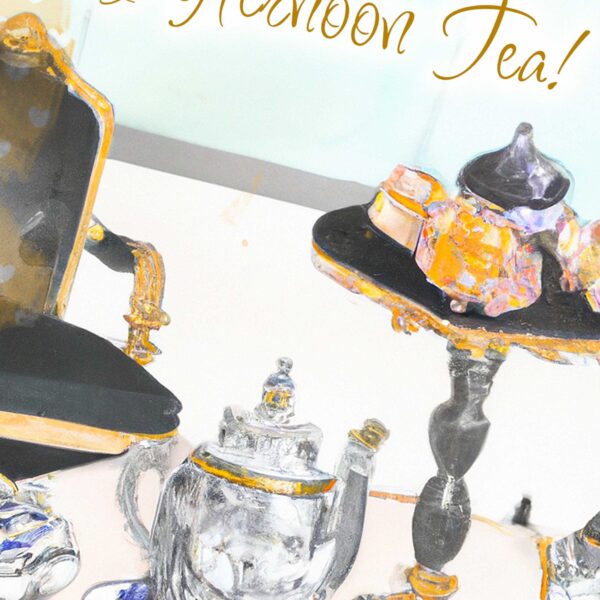 Gold Afternoon Tea Card Quality Celebration Card
