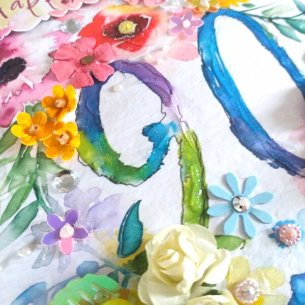90th Birthday Boxed Card - Very Pretty Luxury Card Special Birthday