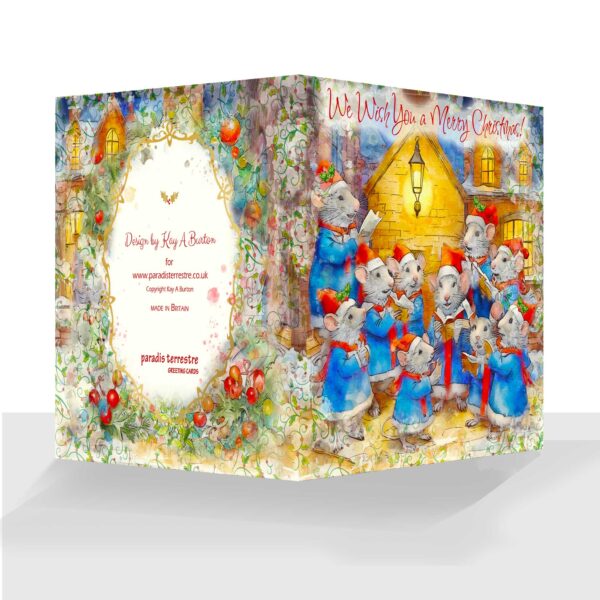Adorable Mice Christmas Card -We Wish You a Merry Christmas