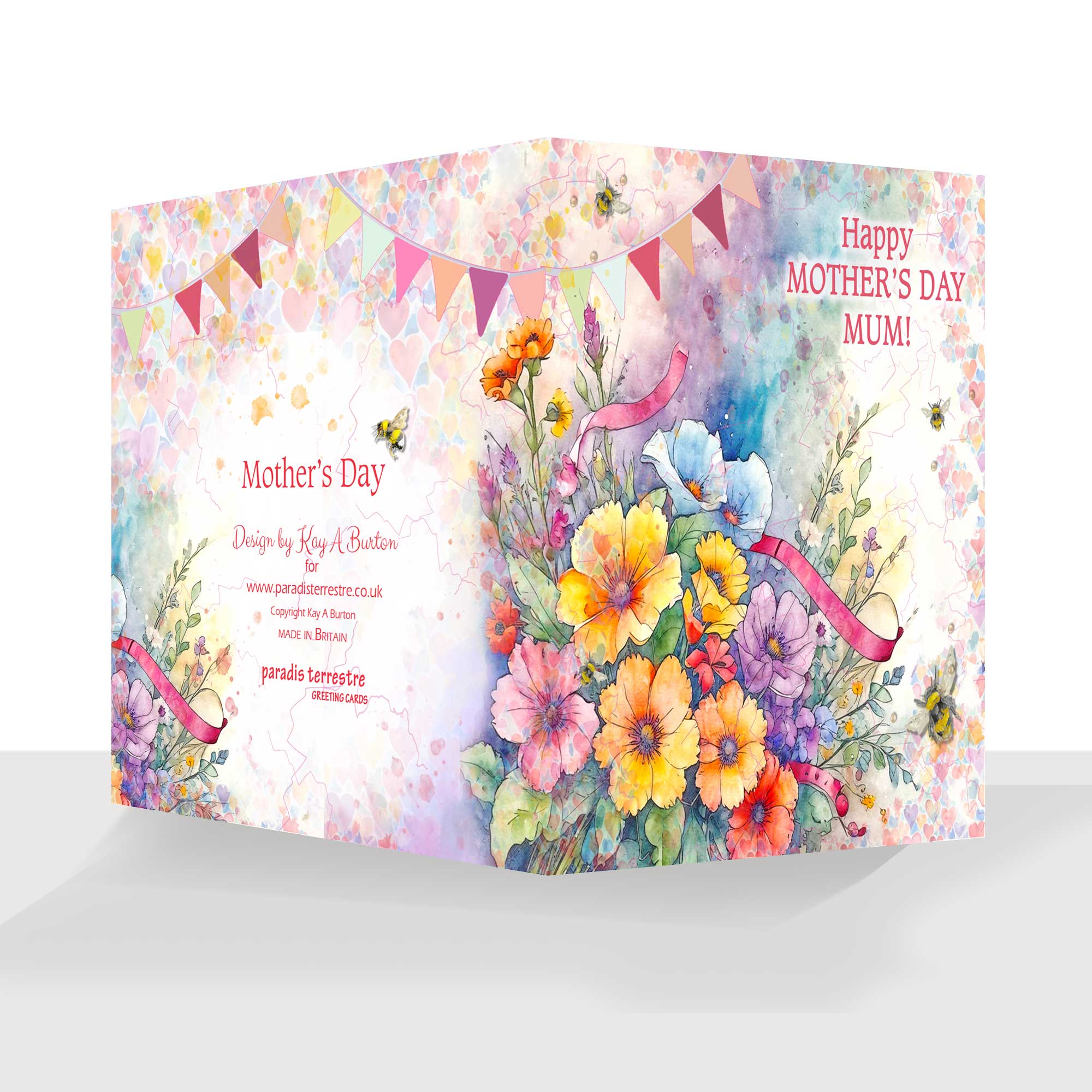 Happy Mother's Day Mum Card Colourful Bouquet of Flowers