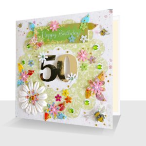 Luxury 50th Birthday Card
