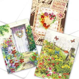 Note card 3 pack A6 Notelets perfect for Birthday, Anniversary, Wedding, Thank you, Mothers Day, Get Well Blank inside