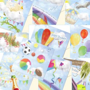 Big Greeting Card Bundle of all Occasion Cards 10 Designs Fun Colourful Watercolours