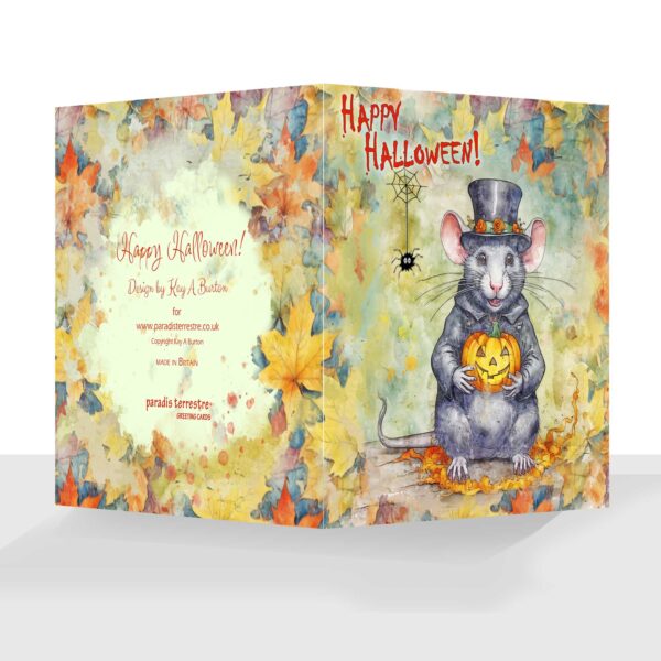Happy Halloween Rat Card Celebrate the 31st October